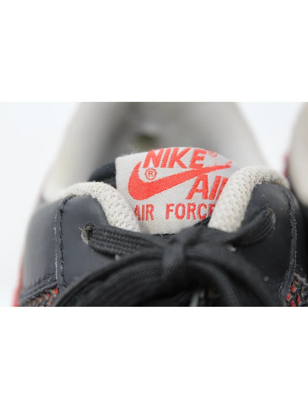 Nike Air Force 1 Low Black University Red Wolf Grey 488298-062 Men Shoes Sz 12